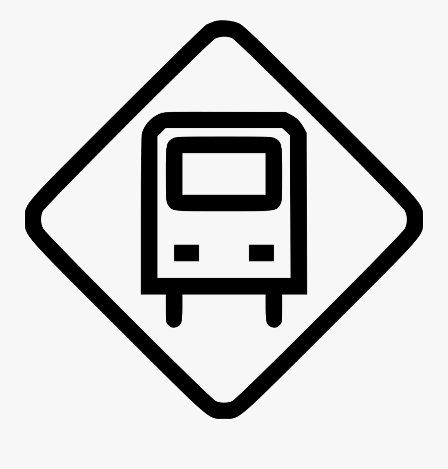 Bus Stop Sign - Simbolo Fermata Autobus, Transparent Clipart