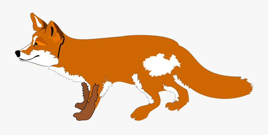 Transparent Fox Clipart Png - Fox Side View Cartoon, Transparent Clipart