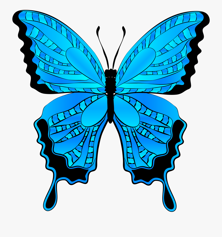 Clip Art Blue Butterfly, Transparent Clipart