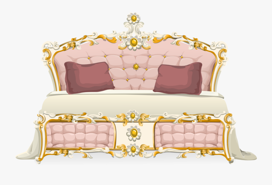 Couch,furniture,bed - Fancy Bed Png, Transparent Clipart