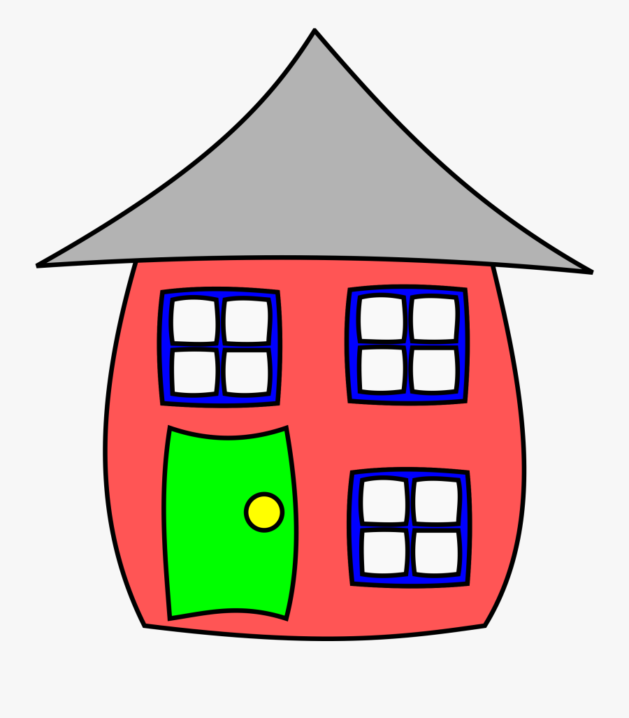 House Images Clip Art - Simple Cartoon House, Transparent Clipart