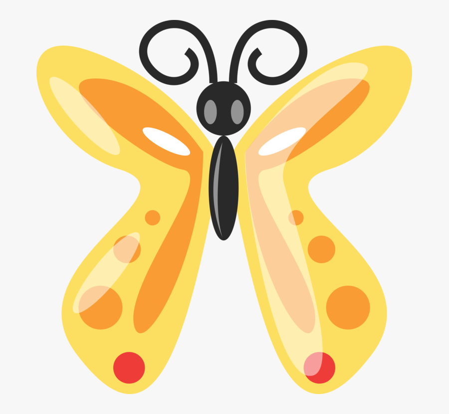 Butterfly Clip Art - Clipart Cute Butterfly Cartoon, Transparent Clipart