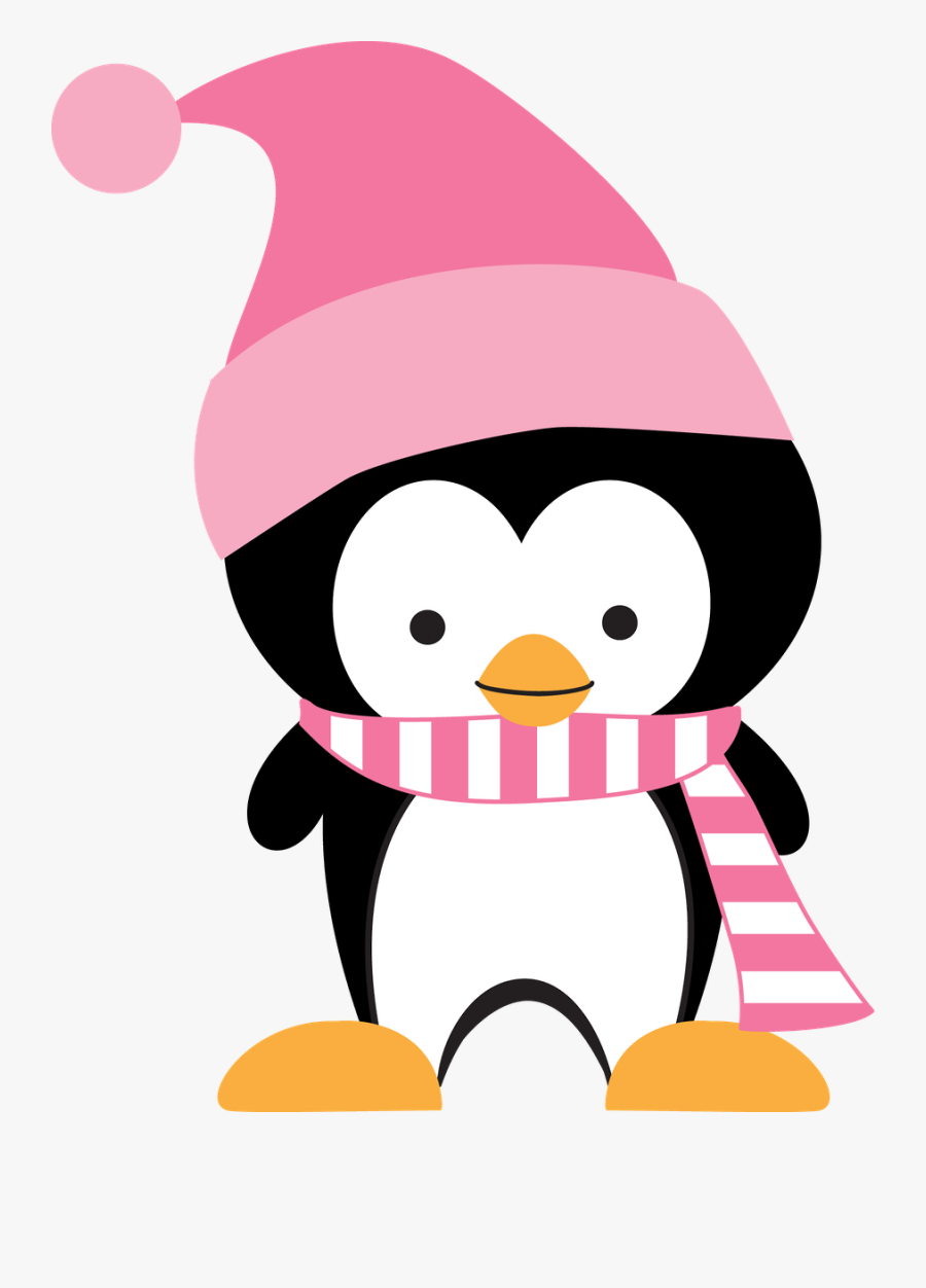 Christmas Penguin Clipart - Penguin Clipart Pink, Transparent Clipart