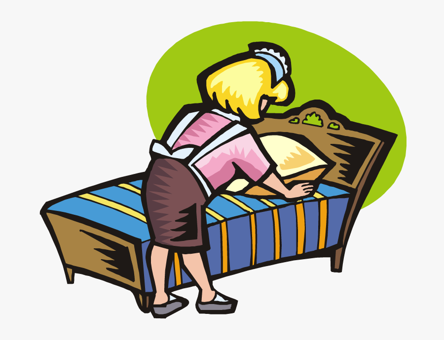 Make Bed Clip Art - Bed Making Clipart, Transparent Clipart
