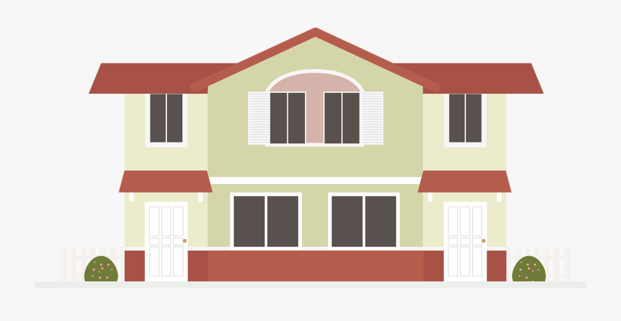 House, Clip Art, Modern, Shrubs, Home, Design, Icon - Clip Art Rumah Png, Transparent Clipart