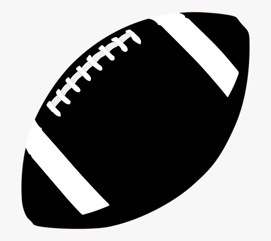 American Football Egg Ball Black - Football Clipart Black And White, Transparent Clipart