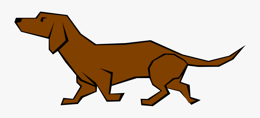 Clip Art Simple Dog Clipart - Made Of Straight Lines, Transparent Clipart