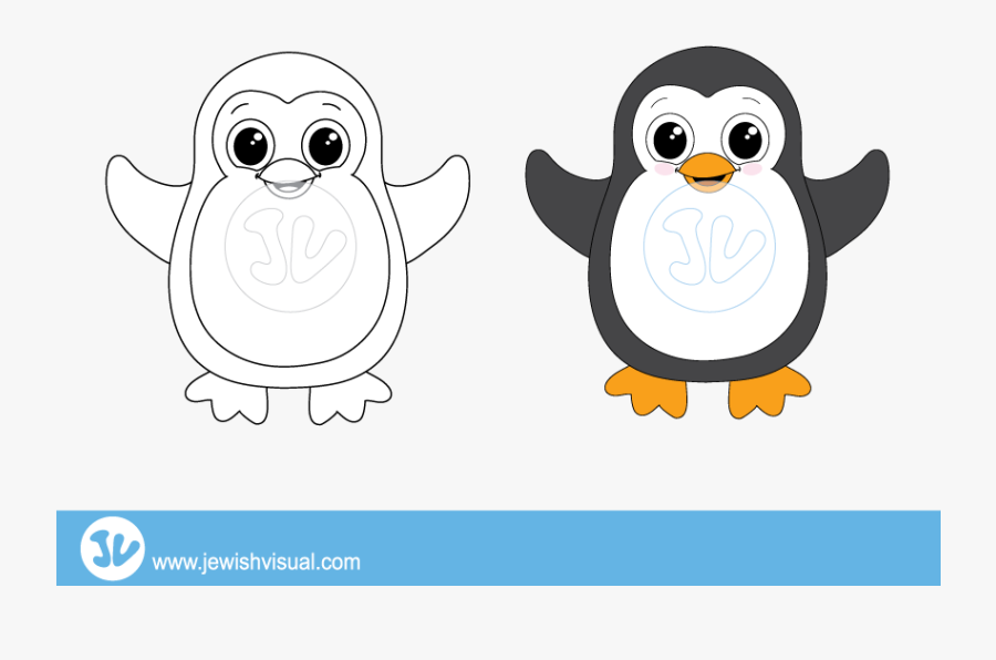 Penguin-clipart - דפי צביעה פינגווין, Transparent Clipart