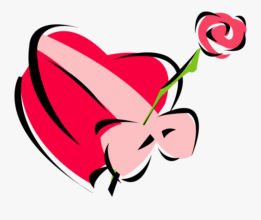 Rose Clipart Valentine"s Day - Valentines Day Rose Clip Art, Transparent Clipart