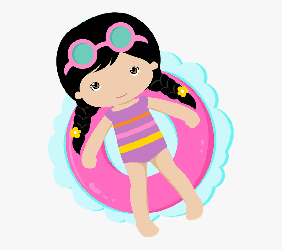 Transparent Swimming Clipart Png - Menina Pool Party Png, Transparent Clipart
