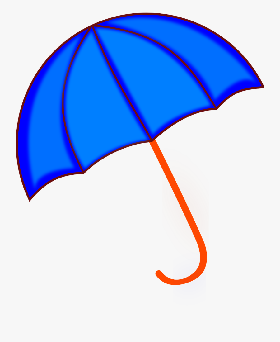Umbrella, Blue, Rain, Weather, Protection, Wet, Water - Clip Art Of Blue Umbrella, Transparent Clipart
