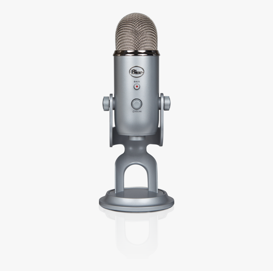 Clip Art Blue Microphones Silver Yeti - Streaming Mic, Transparent Clipart