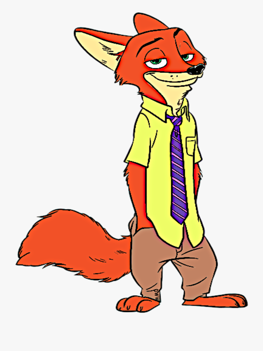 Transparent Nick Wilde Png - Zootopia Nick Wilde Cartoon, Transparent Clipart