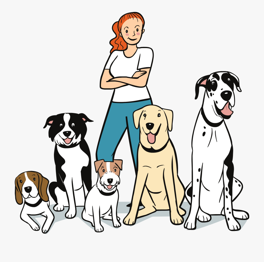 Dog Training Clipart - Dog Trainer Cartoon, Transparent Clipart