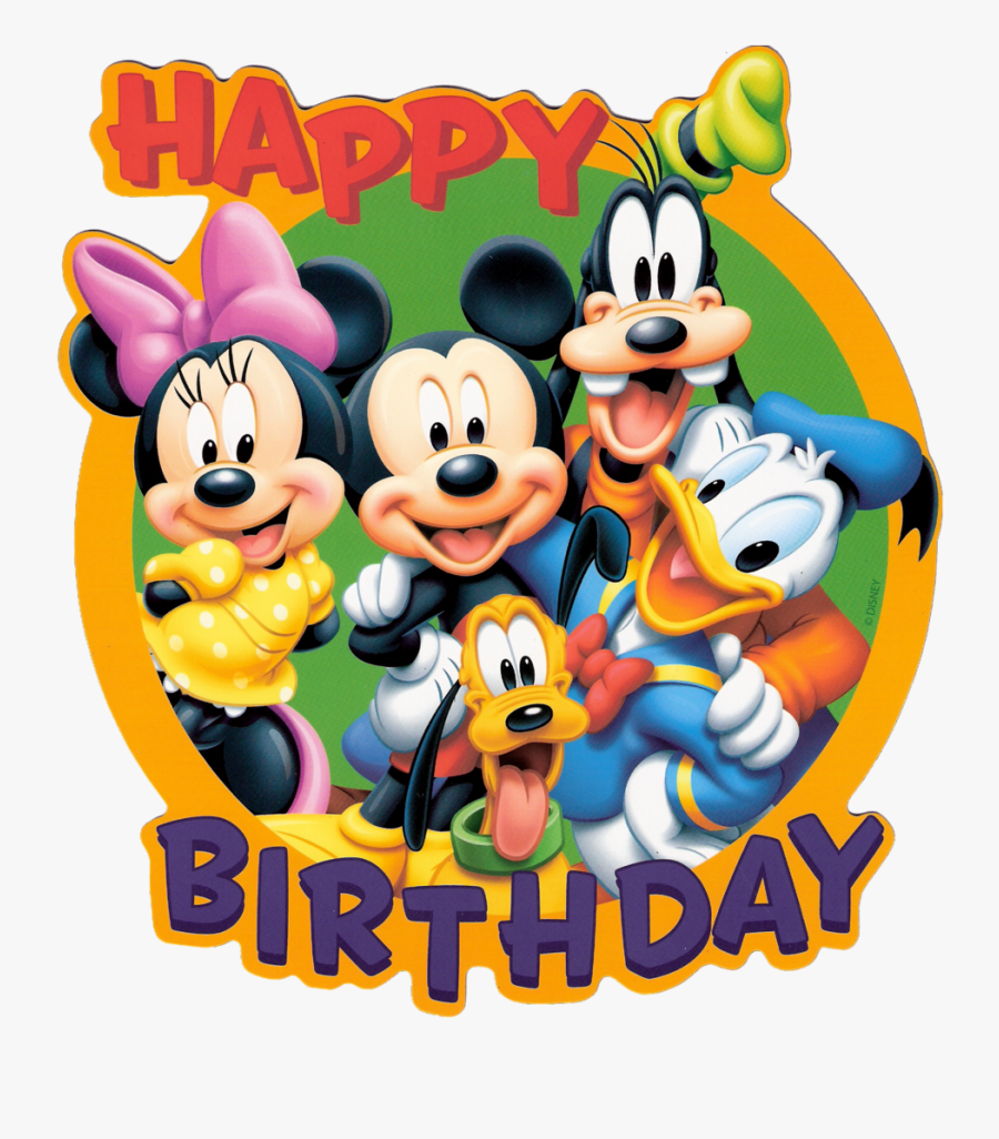 Mickey Mouse Birthday Disney Birthday Clipart - Happy Birthday Image Cartoon, Transparent Clipart
