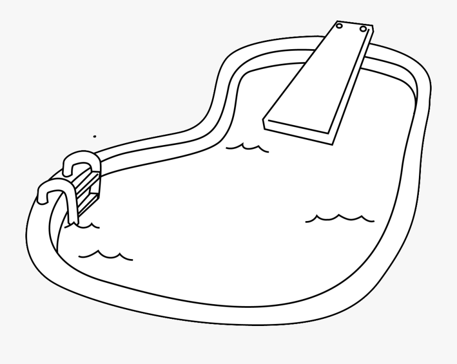 Swimming Pool Clip Art Black And White - Pool Clipart Black And White, Transparent Clipart