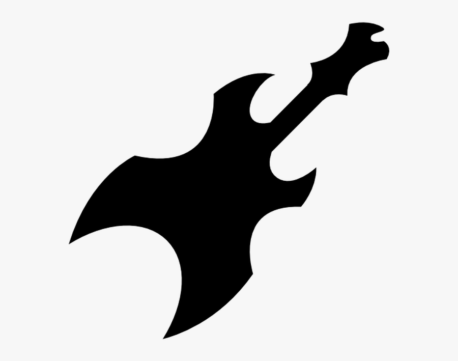 Electric Guitar With Sharp Tip Edges For Rockstar Free - Chitarra Elettrica A Punta, Transparent Clipart