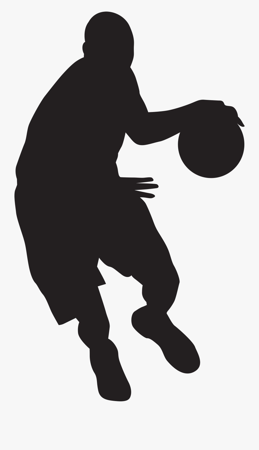 Clip Art Basketball Player Silhouette Png - Transparent Background Basketball Player Clipart, Transparent Clipart