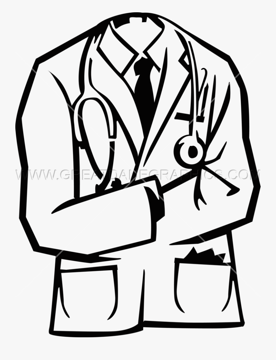Coat Clipart Doctor - Doctors Coat Clipart Black And White, Transparent Clipart
