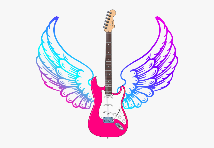 Guitar Clipart Svg - Halo Angel Wings Png, Transparent Clipart