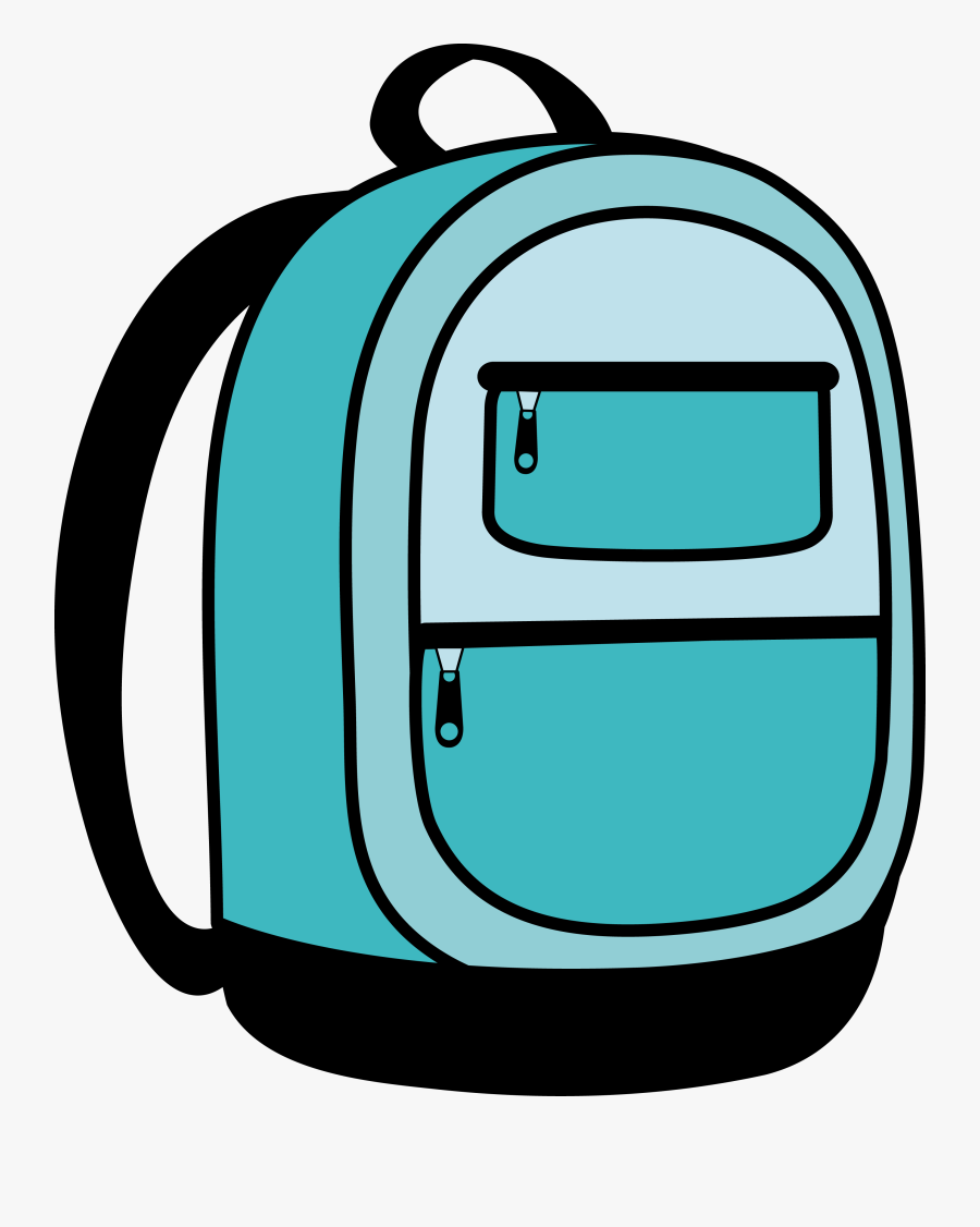 School Backpack Clipart Free Clipart Images - Teal Backpack Clipart, Transparent Clipart