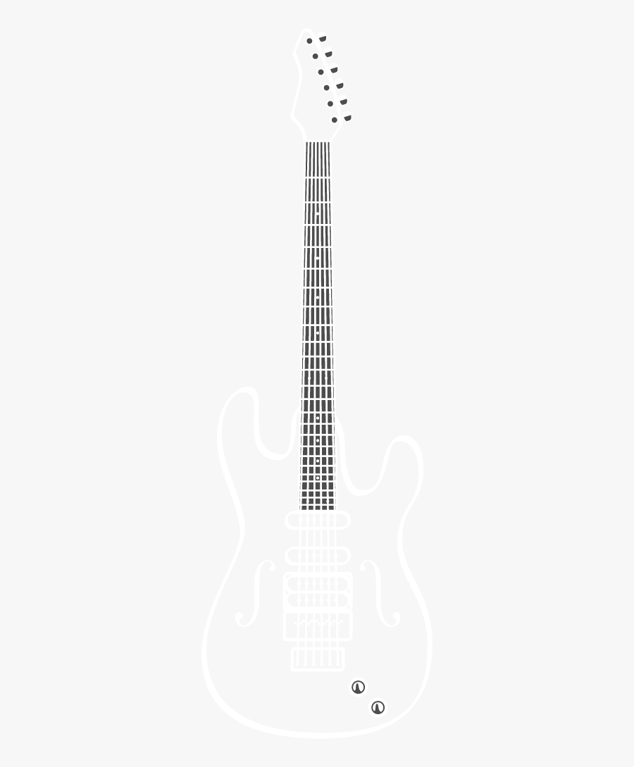 Transparent White Guitar Png - Bass Guitar, Transparent Clipart
