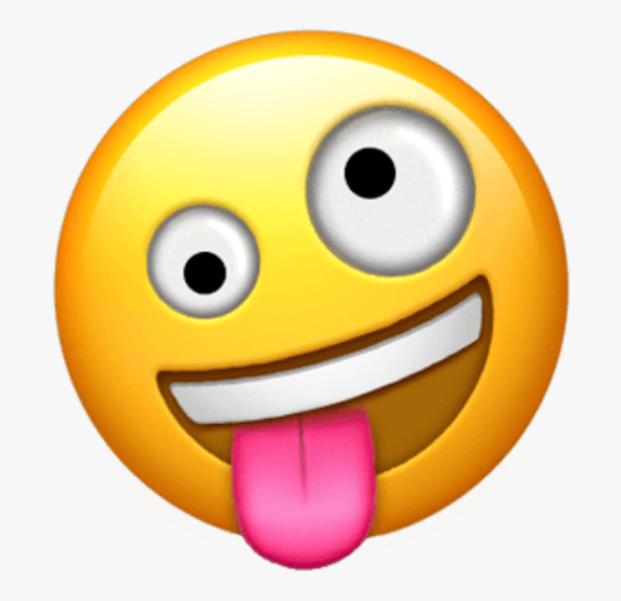 Apple Smiley Face Clipart - New Crazy Face Emoji, Transparent Clipart