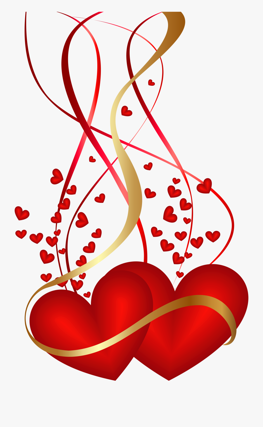 Valentine"s Day Hearts Decoration Png Clip Art Image , Free Transparent