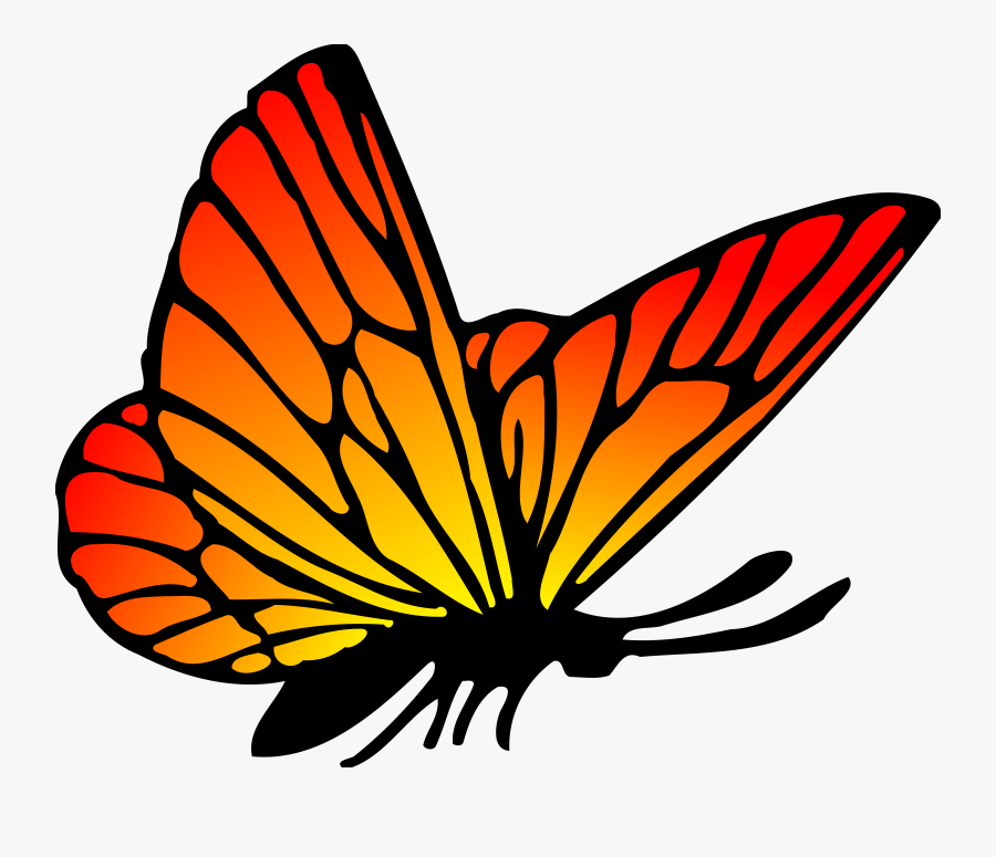 Butterfly Clipart Printable - Butterfly Drawing Png, Transparent Clipart