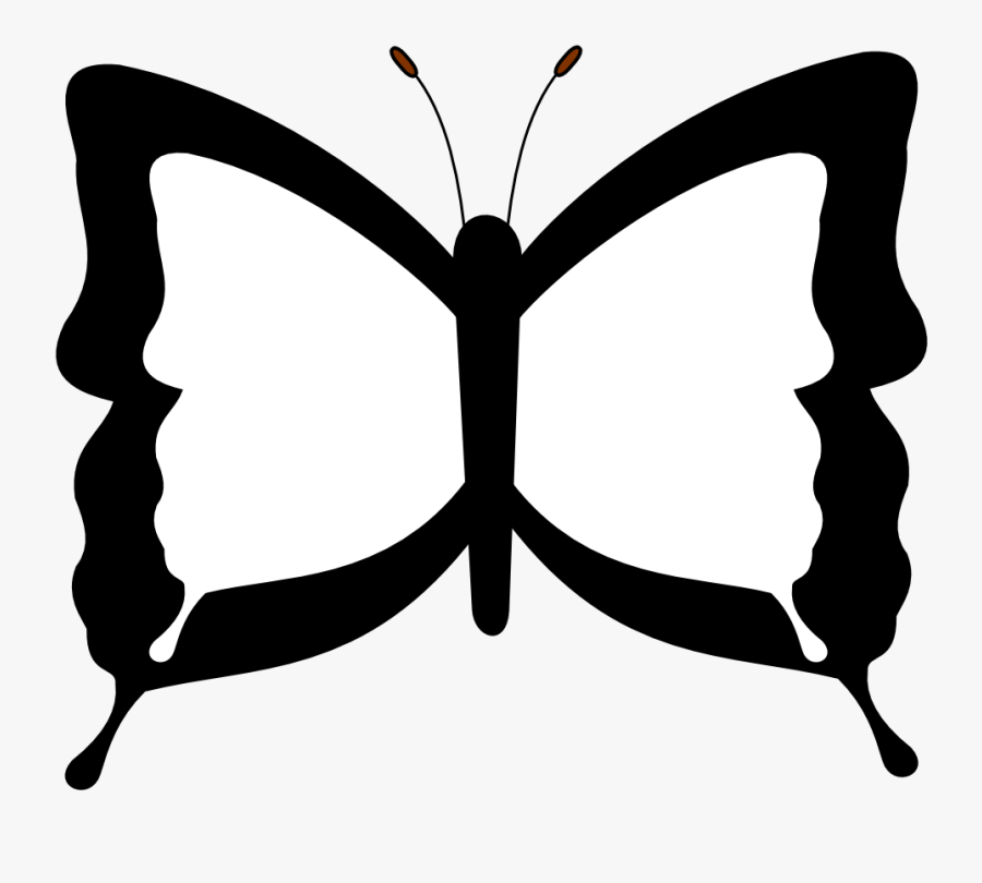 Butterfly Black And White Black And White Butterfly - Black And White Clipart Of Butterfly, Transparent Clipart