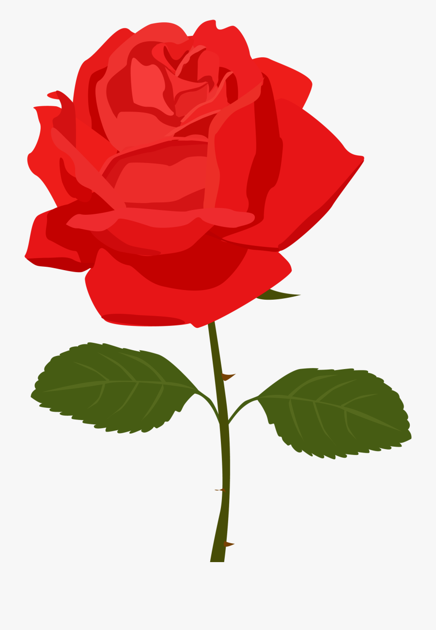 Red Rose Clip Art Free - Rose Clipart Transparent Background, Transparent Clipart