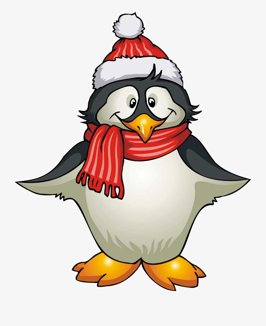 Christmas Penguin Clipart - Winter Clipart No Background, Transparent Clipart