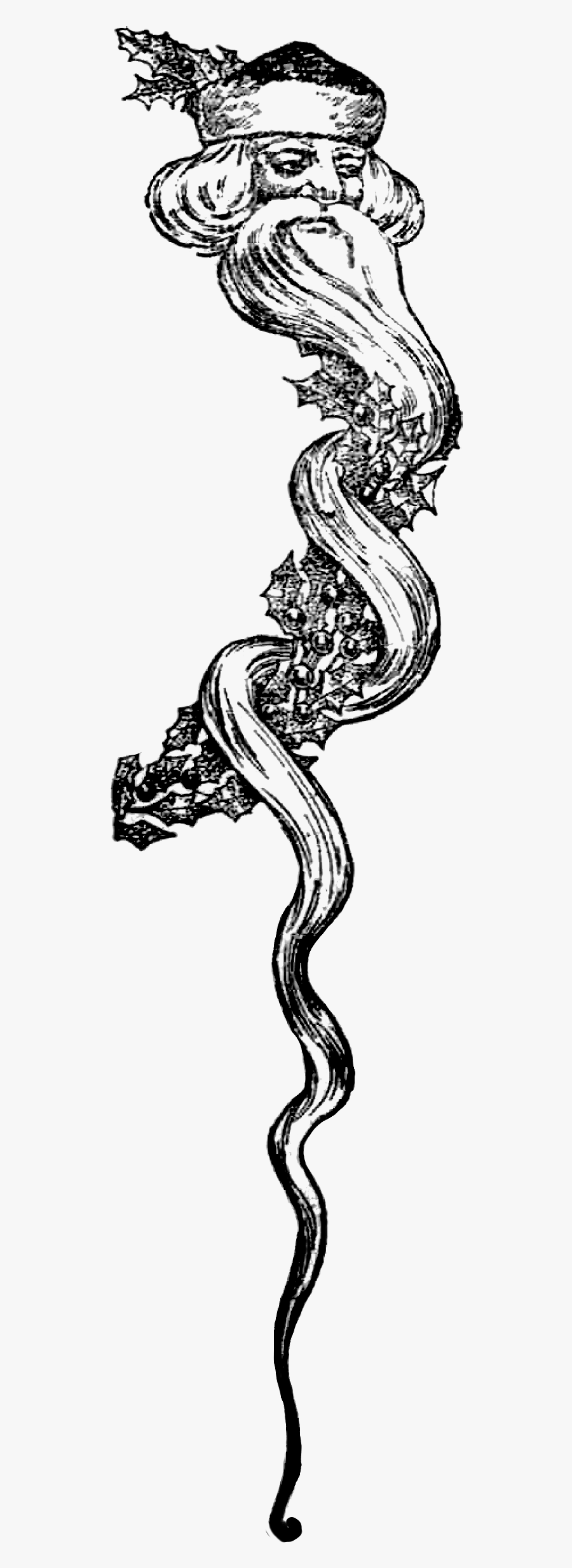 Vintage Santa Clipart Border - Vintage Tree Border Art, Transparent Clipart