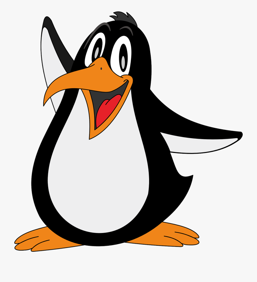 Happy Penguin Cartoon Penguin Animal Cute Free Vector - Clipart Penguin, Transparent Clipart