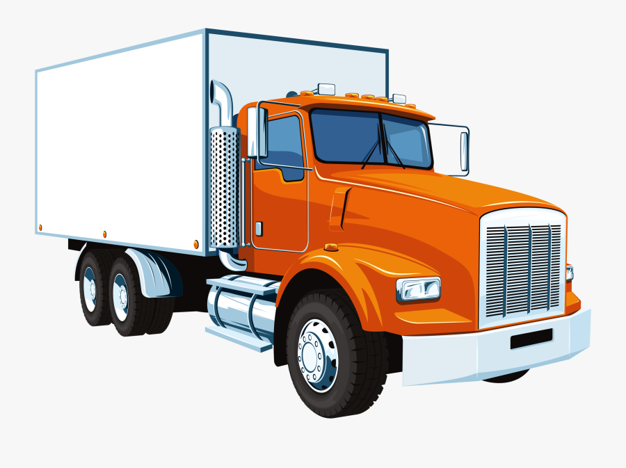 Red And White Dump Trucks, Transparent Clipart