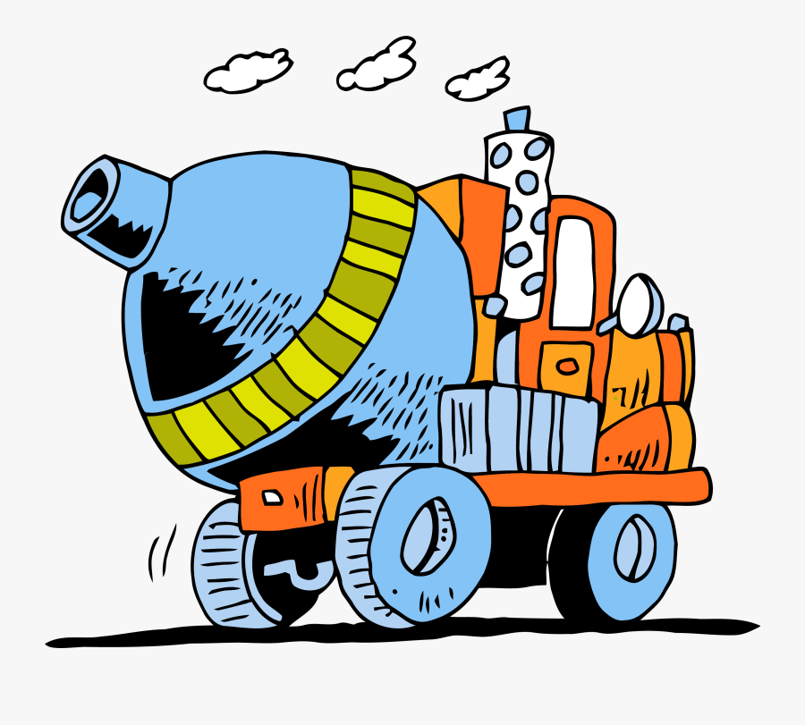 Cement Truck Going Clipart Png - Cute Cement Mixer Clipart Png, Transparent Clipart