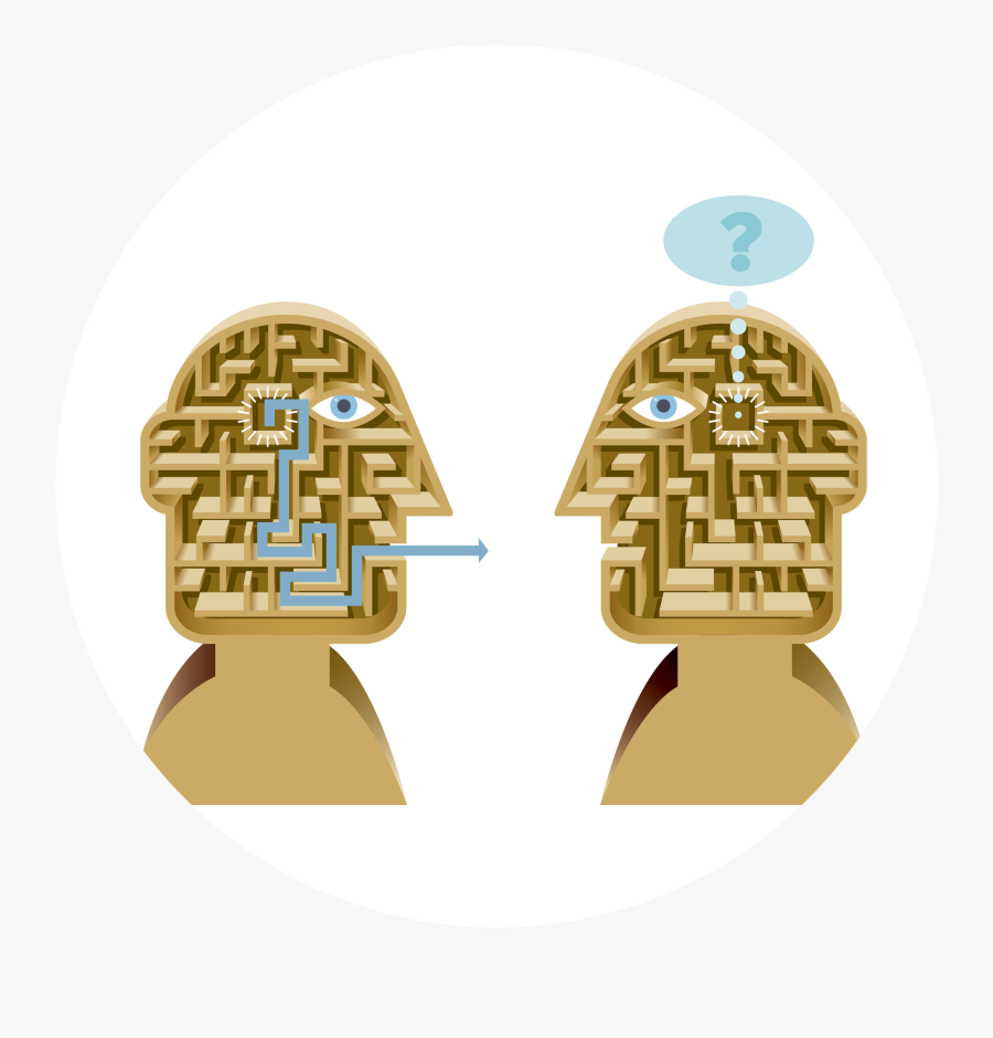 Two Heads Communicating, Transparent Clipart