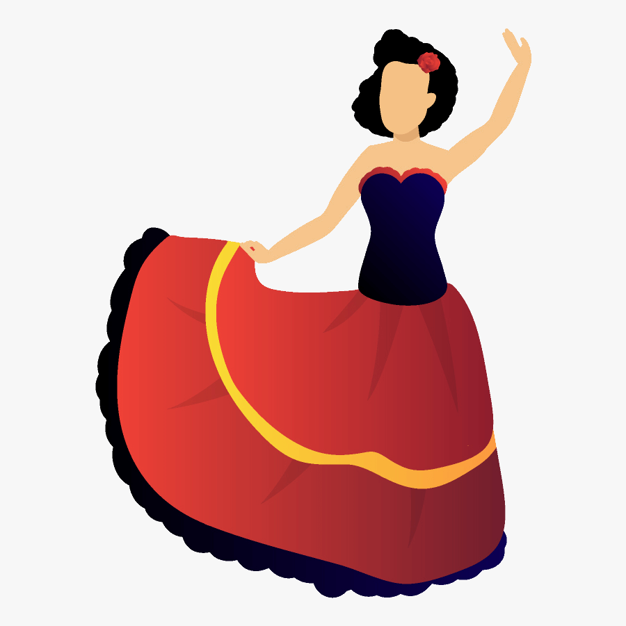 Spanish Flamenco Background, Transparent Clipart