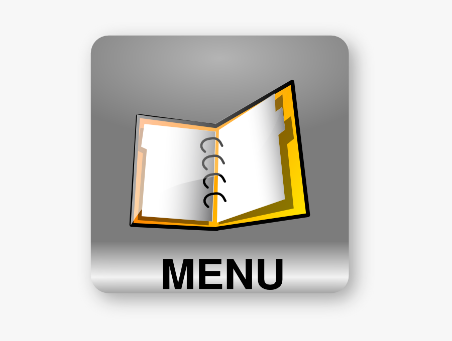 Square Menu Text Grey Svg Clip Arts - Binder Clip Art Png, Transparent Clipart
