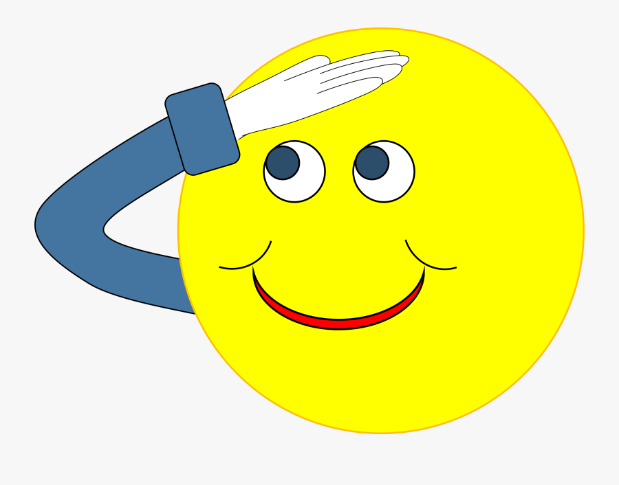 Clip Art Salute Smilie - Salute Clip Art Free, Transparent Clipart