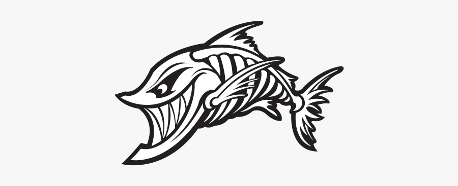 Fish Bone Drawing Skeleton, Transparent Clipart