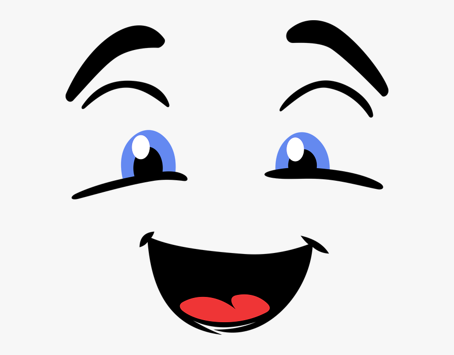 Emoji, Emoticon, Face, Smiley, Happy, Joy, Cute, Comic - Happy Eyes And Mouth Png, Transparent Clipart
