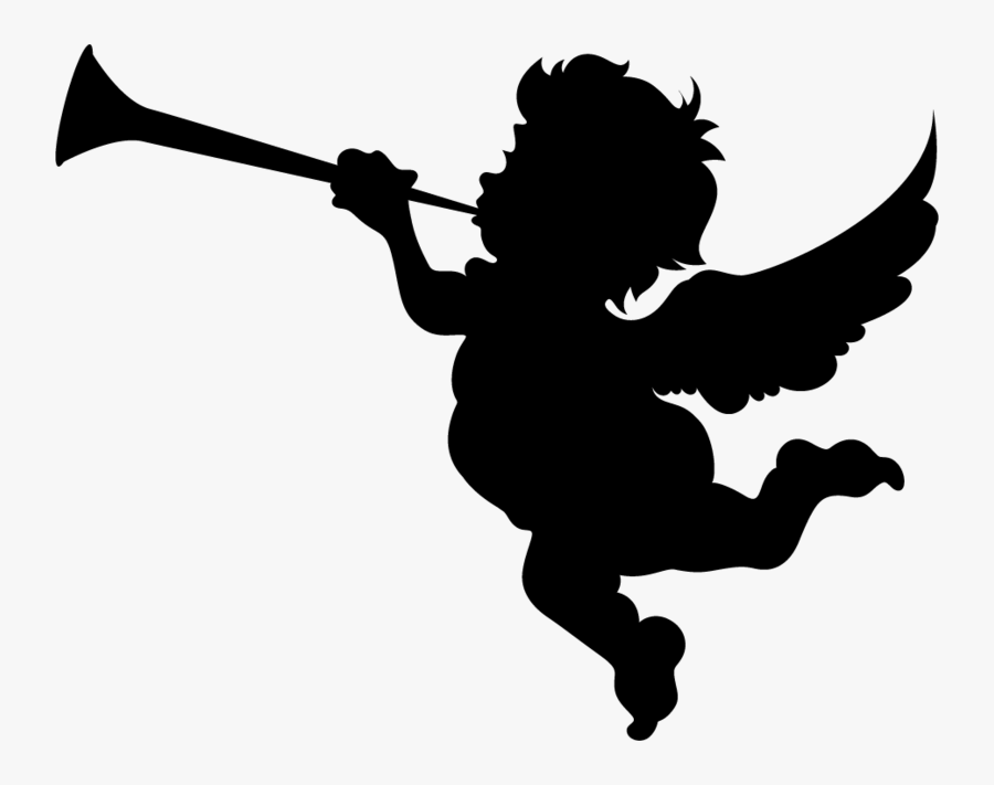 Cupid Royalty-free Clip Art - Angel Silueta Png, Transparent Clipart