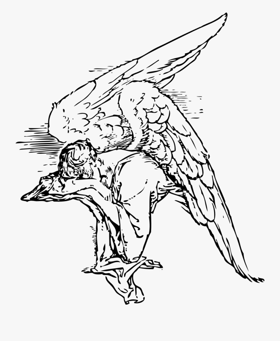 Drawing Clip Art - Crying Angel Tattoo, Transparent Clipart