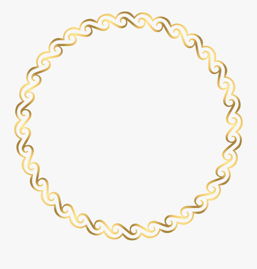 Floral Gold Round Transparent - Chain, Transparent Clipart