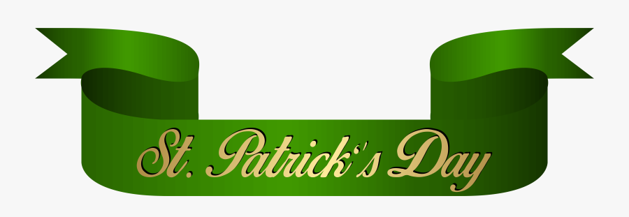 St Patricks Day Banner Clip Art Image - Calligraphy, Transparent Clipart