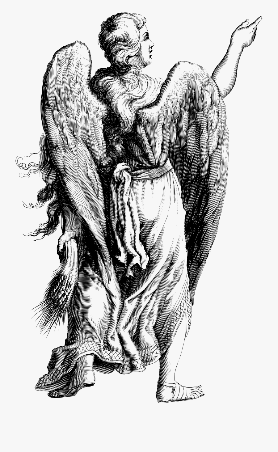 Angel Pointing - Virgo Greek Mythology, Transparent Clipart