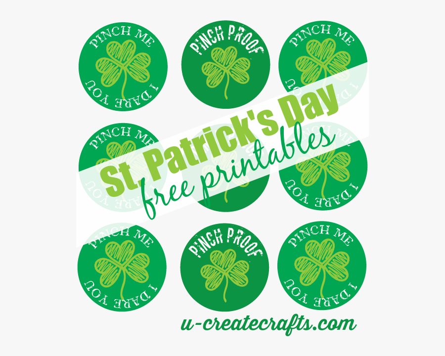St Patricks Day Printables At U-createcrafts - St Patricks Day Buttons, Transparent Clipart