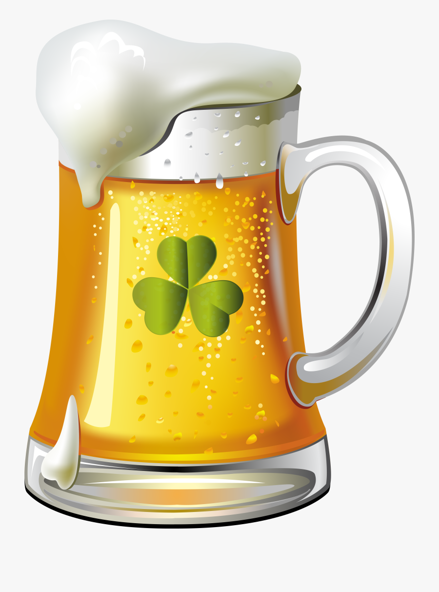 Transparent St Patricks Png - Realistic Beer Mug Drawing, Transparent Clipart