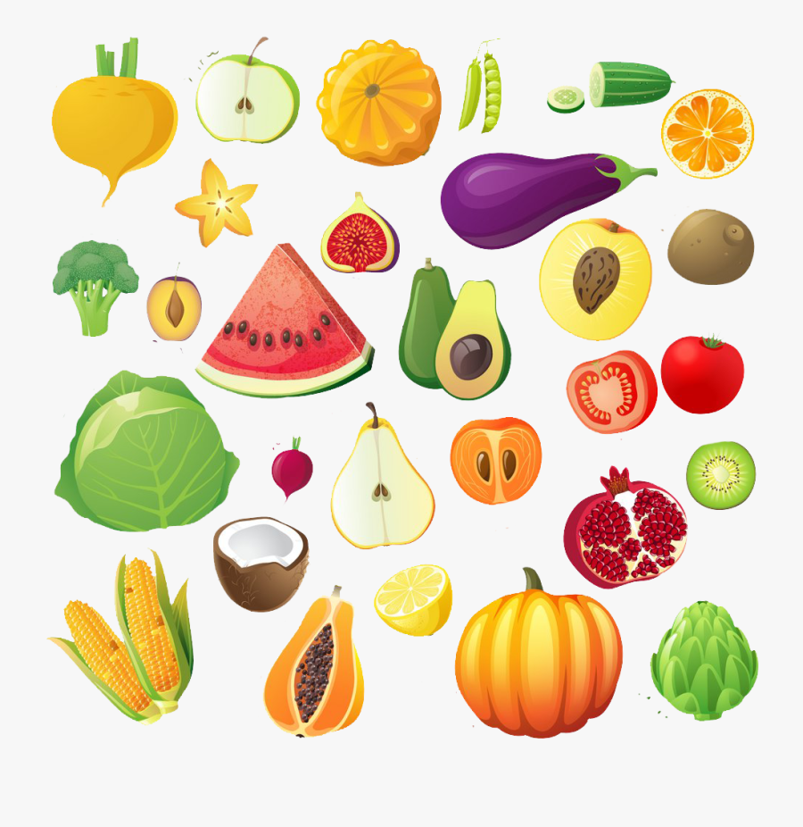 Clip Art Drawing Vegetables - Vegetable Illustration Free Png, Transparent Clipart